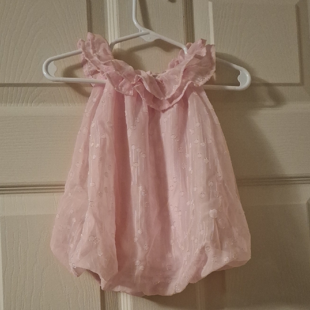 Nannette Pink Ruffled Bodysuit
